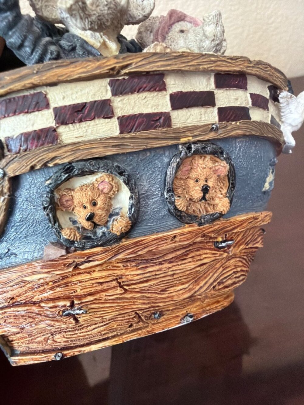 1999 Boyds Bears Noah's Ark Resin Bookends #4001 Set of 2 - Pre-owned No Box - Picture 16 of 16